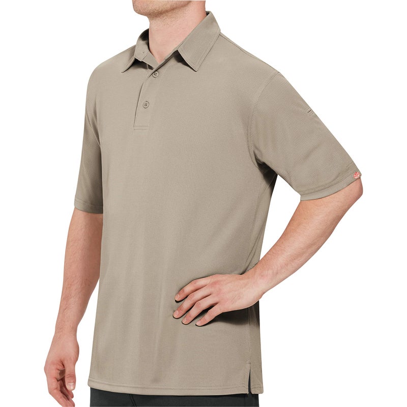 Red Kap Men's Standard Short Sleeve Performance Knit Polo, Tan, 4X-Large - Image 1